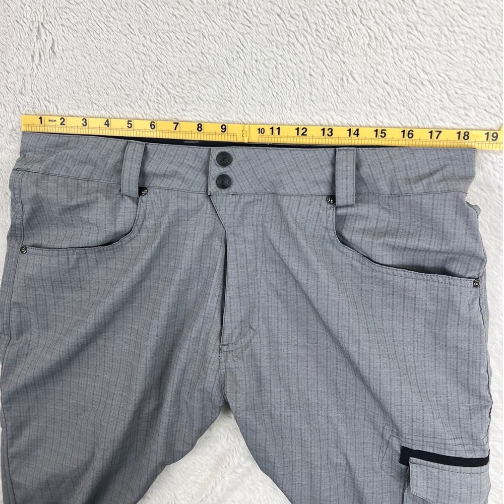 Zoic Ether Mountain Bike Shorts Men's XL Gray Check Stretch Cargo MTB Trail 12" - Picture 10 of 13